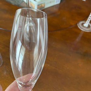 Cristal D'arques Mendocino Set of 3 French 24% Lead Crystal Champagne Flutes